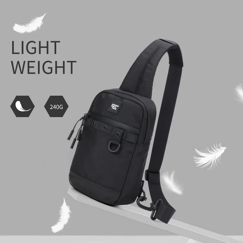 Sac bandoulière étanche pour homme Aoking Black Fashion